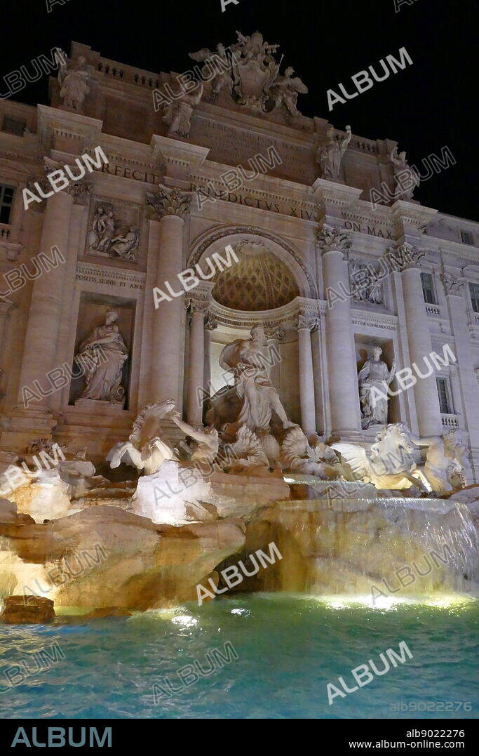 The Trevi Fountain (Fontana di Trevi), in Rome, Italy. Designed by Italian architect Nicola Salvi and completed by Giuseppe Pannini and several others. it is the largest Baroque fountain in the city and one of the most famous fountains in the world. The fountain has appeared in several notable films. The Trevi Fountain was finished in 1762 by Pannini.
