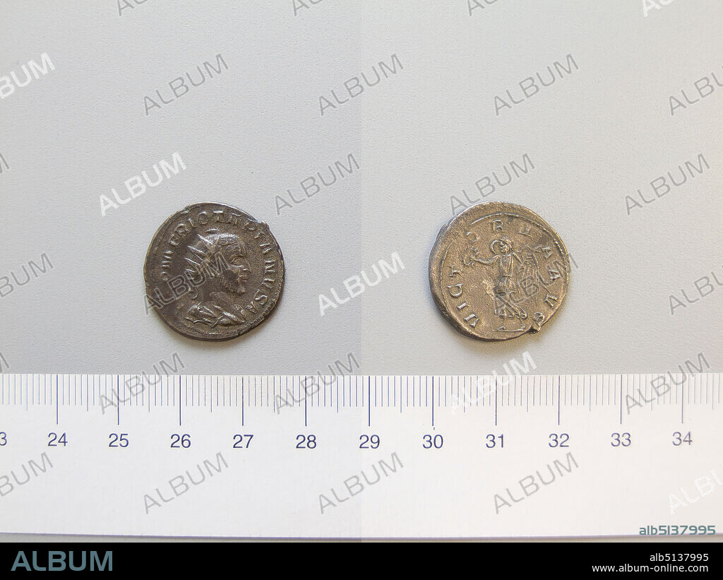 Ruler: Jotapian, usurper of the time of Philip I, A.D. 249, Antoninianus of Jotapian, 249, Silver, 4.44 g, 5:00, 22.5 mm, Made in Roman Empire, Roman, 3rd century A.D., Numismatics.