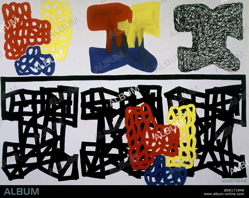 JONATHAN LASKER (1948-). INTERPRETIVE PAINTING - 1994 -190,5X254 CM.