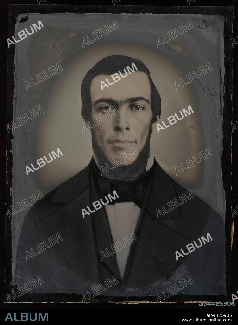 Portrait of Samuel Harlow Akins, Unknown, Ohio, United States, about 1856–1860, Hand-colored tintype, Sheet: 21.3 × 16.3 cm (8 3/8 × 6 7/16 in.).