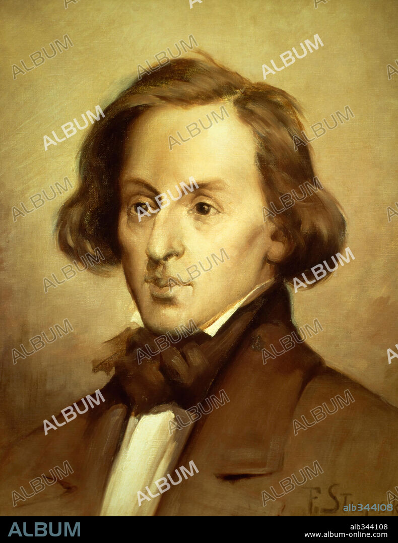 FELIKS STUPSKI. Portrait of Frederic Chopin, 1898, Oil on canvas.