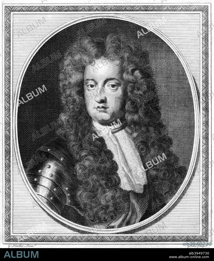 George, Prince of Denmark, (18th century). Portrait of Prince George (1653-1708) was the Prince consort of Queen Anne of Great Britain.