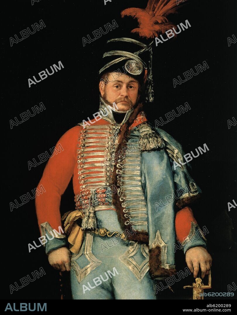 FRANCISCO DE GOYA. RETRATO DE DON PANTALEON PEREZ DE NENIN - DETALLE DE LA MITAD SUPERIOR - 1808 - OLEO/LIENZO - 206x125 cm - CONJUNTO Nº 71767.