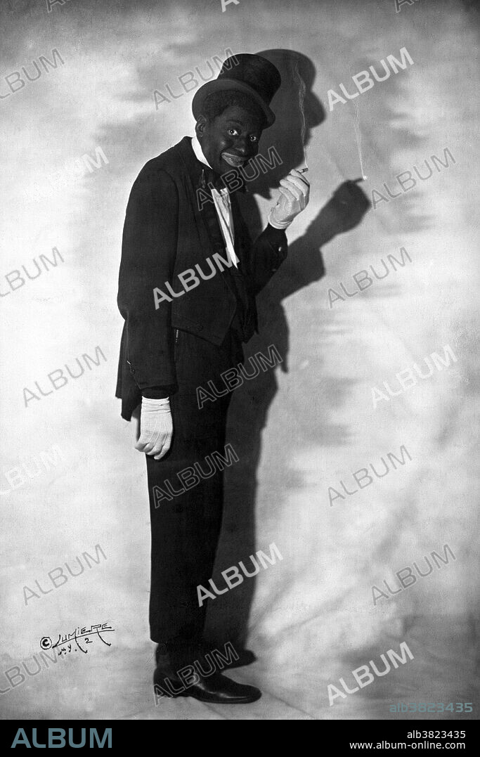 Williams was the only black member of the Ziegfeld Follies when he joined them in 1910. Shown here in blackface, he was the highest paid African-American entertainer of his day. Photographed by Samuel Lumiere studio, May 16, 1921. Egbert Austin "Bert" Williams (November 12, 1874 - March 4, 1922) was one of the pre-eminent entertainers of the Vaudeville era and one of the most popular comedians for all audiences of his time. In an age when racial inequality and stereotyping were commonplace, he became the first black American to take a lead role on the Broadway stage, and did much to push back racial barriers during his career. Fellow vaudevillian W.C. Fields, who appeared in productions with Williams, described him as "the funniest man I ever saw - and the saddest man I ever knew." He collapsed during a performance in Detroit, Michigan, which the audience initially thought was a comic bit. Helped to his dressing room, Williams quipped, "That's a nice way to die. They was laughing when I made my last exit." He returned to New York, but his health worsened. He died in 1922 at the age of 47. A private service was held at the Masonic Lodge in Manhattan. He was the first Negro to be so honored by the all-white Grand Lodge.