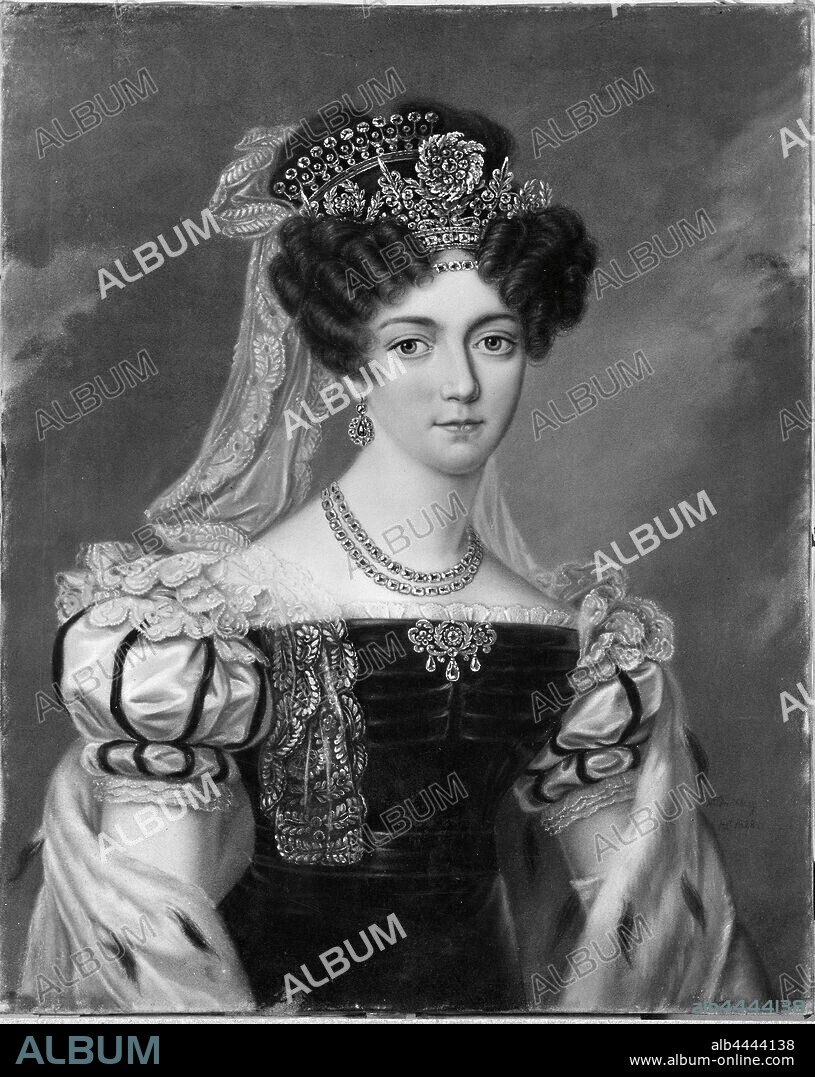 Pehr Lindhberg, Queen Josefina, The Queen Josefina, Josefina, 1807-1876, Queen, married to King Oskar I, painting, Josephine of Leuchtenberg, 1833, Pastel, Height, 53 cm (20.8 inches), Width, 43 cm (16.9 inches).