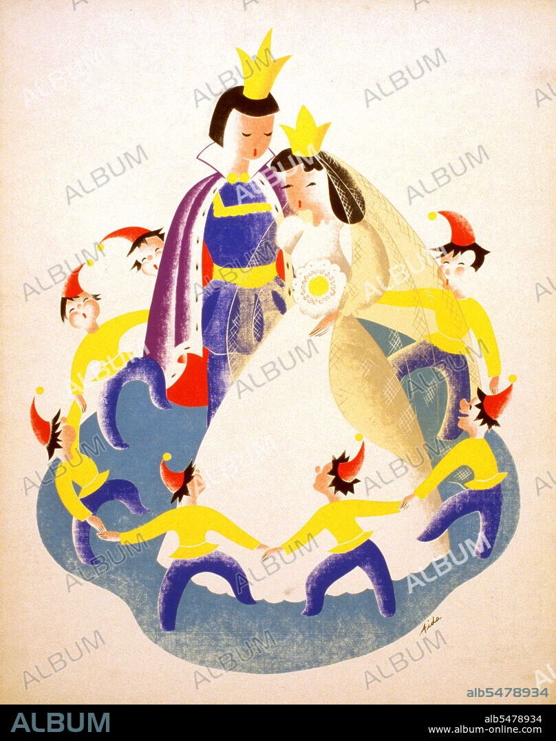 Snow White and the seven dwarfs circa 1936-1941.