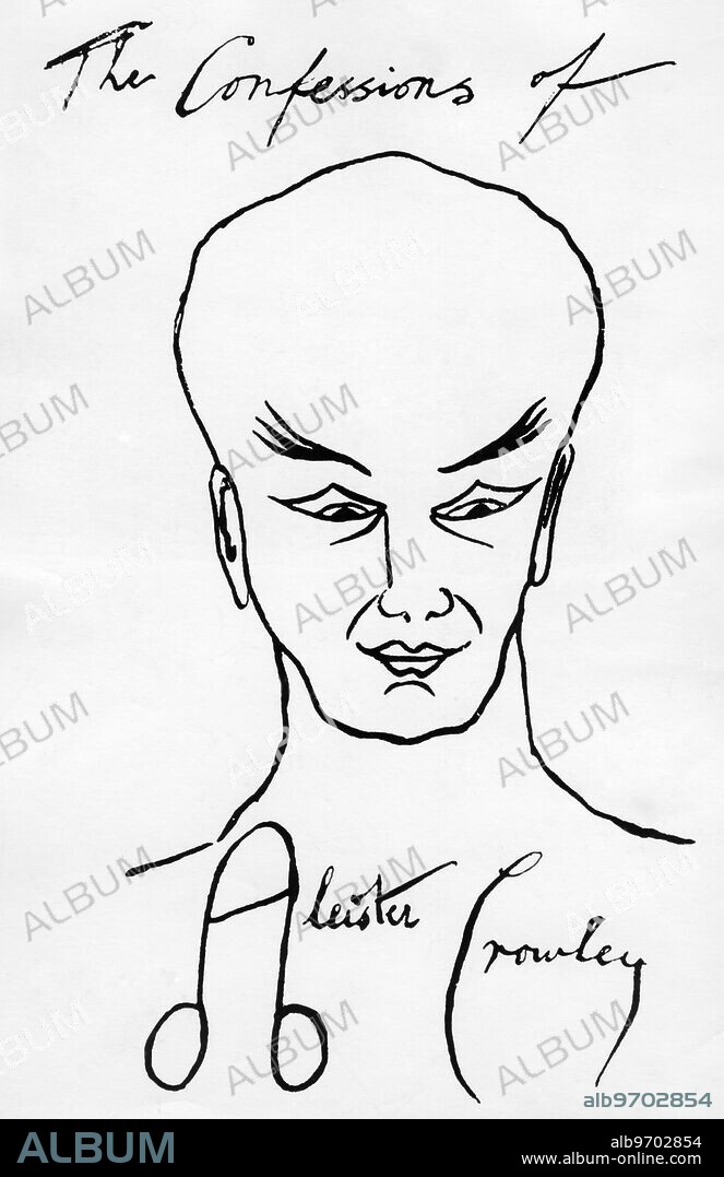Cover from an autobiography of Aleister Crowley published by Mandrake Press.