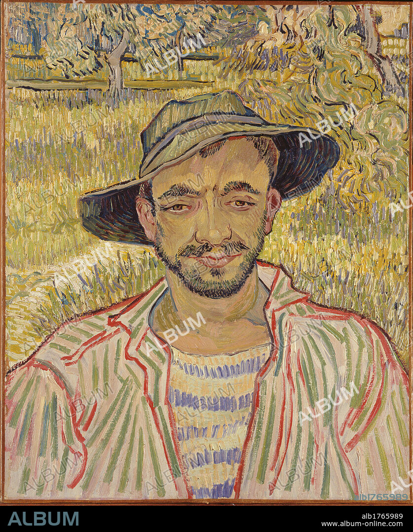 The Gardener, by Vincent Van Gogh, 1889, 19th Century, cm 61 x 50. Italy, Lazio, Rome, National Gallery of Modern Art. All. Male figure jacket colored shirt broad brimmed hat face beard strong eyebrows. Authorization required for non editorial use.