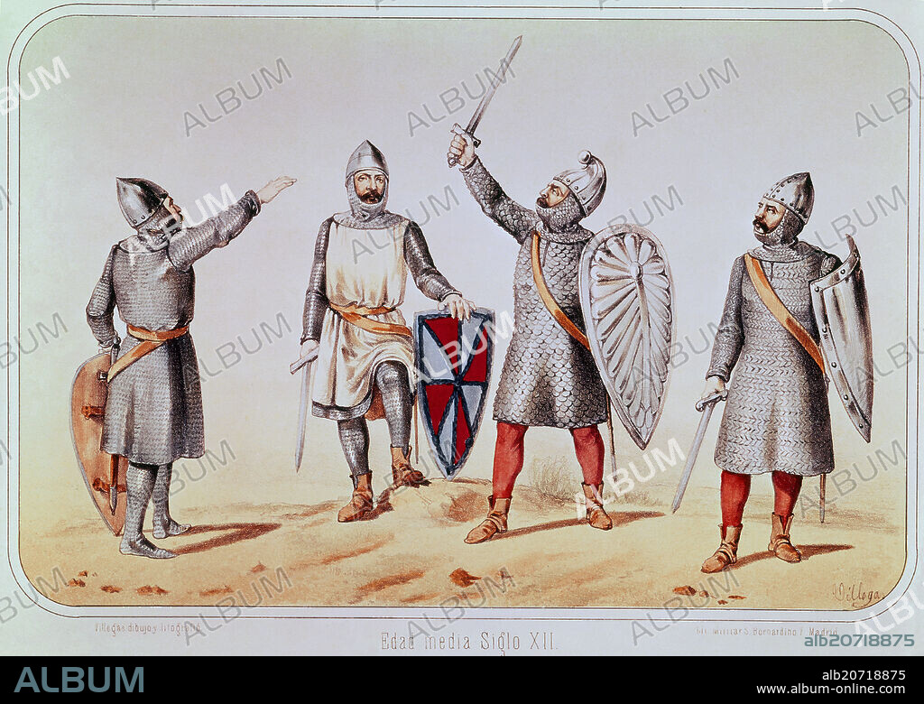 JOSE RUBIO DE VILLEGAS. Medieval Infantry Soldiers. Madrid, Military Historical Archives.