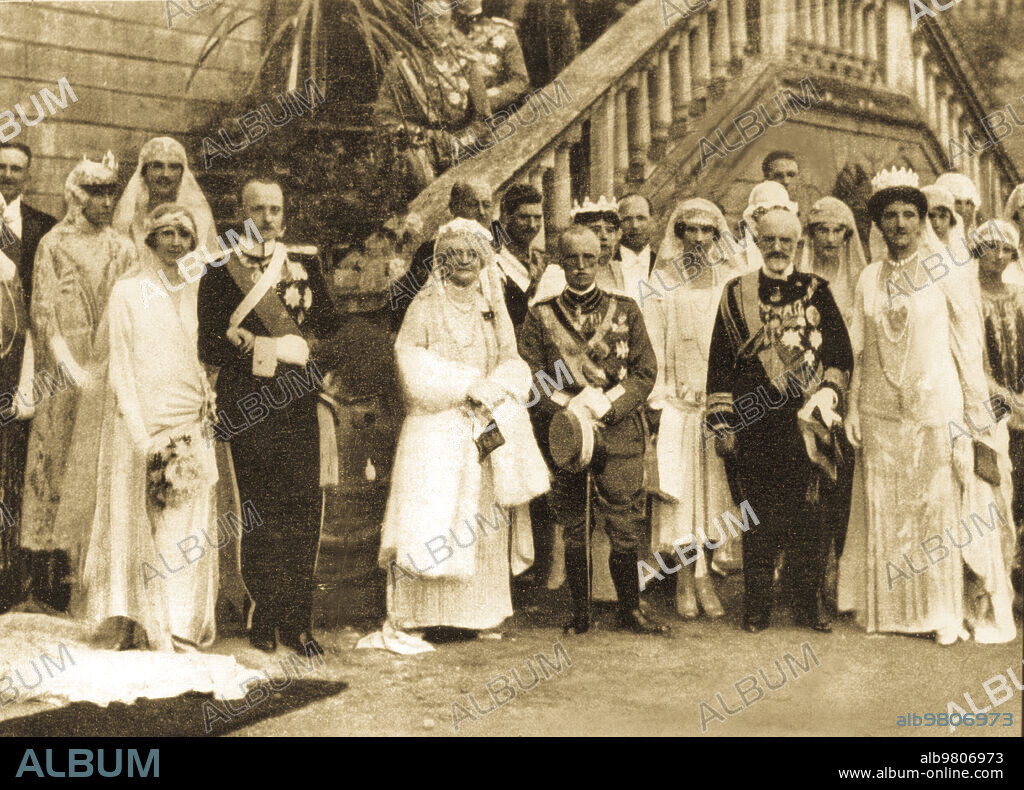 Wedding of mafalda di savoia and filippo d'assia, racconigi, 23 september 1925.