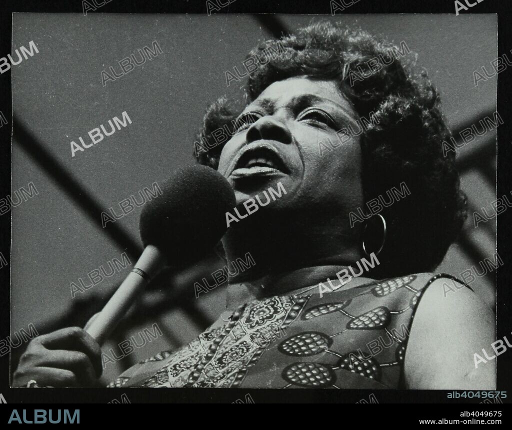 American singer Sarah Vaughan at the Capital Radio Jazz Festival, Knebworth, Hertfordshire, 1981.