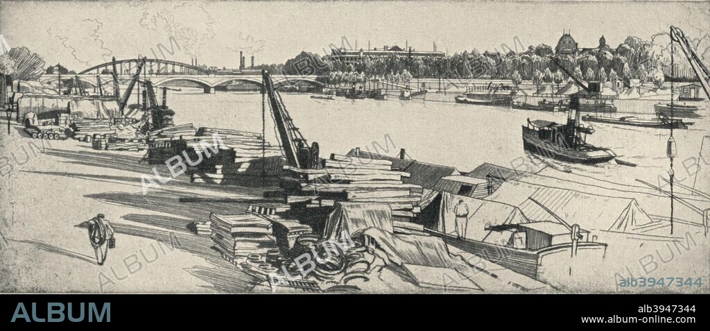'The Port Henri IV', 1915. From Paris Past and Present. [London Offices of the Studio, London, 1915].