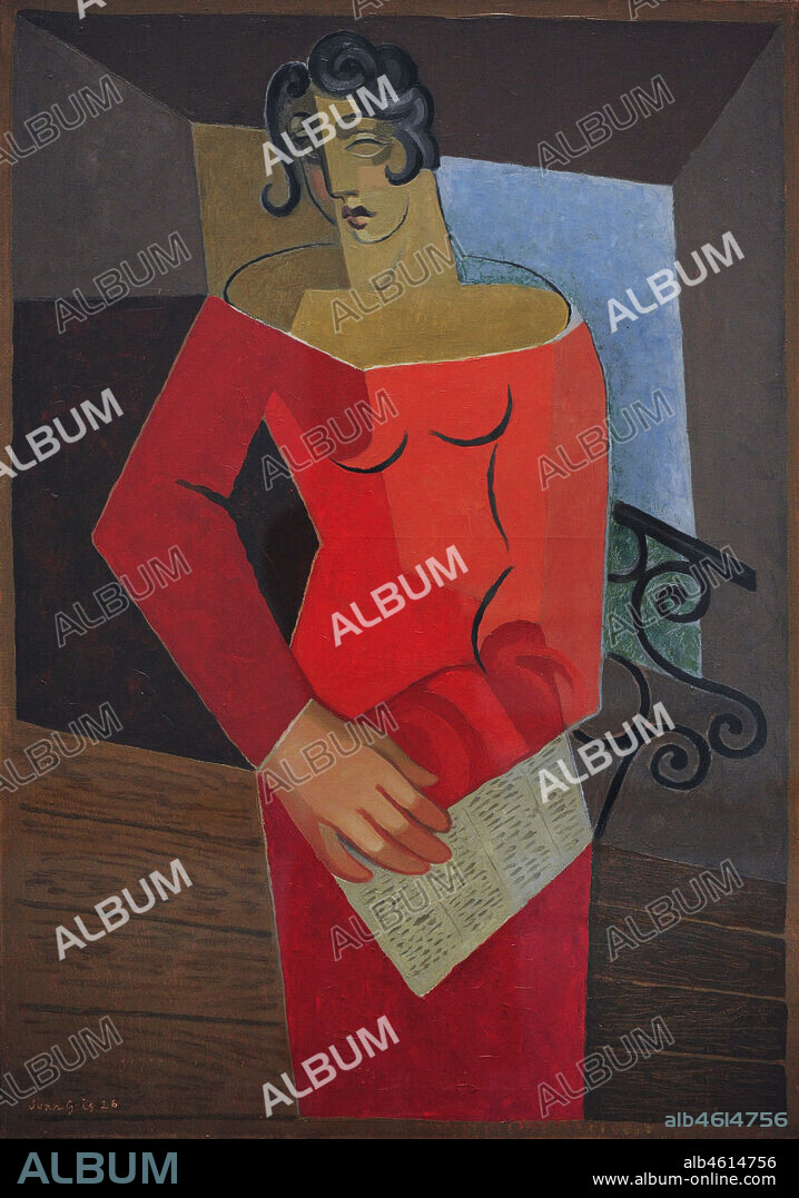 JUAN GRIS (1887-1927). SPANISH PAINTER.. Juan Gris (José Victoriano González Pérez) (1887-1927). Pintor español. La chanteuse (La cantante), 1926. Oleo sobre lienzo, 92 x 65 cm. Museo Nacional Centro de Arte Reina Sofía. Madrid. España. (En depósito, Colección Telefónica).