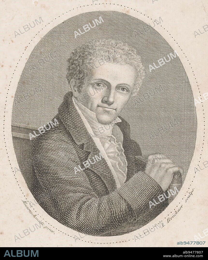 Portrait of Christian Daniel Erhard, Friedrich August Brückner, after Messerschmidt, 1795 - 1895, print maker: Friedrich August Brückner, (mentioned on object), after: Messerschmidt, (mentioned on object), Germany, 1795 - 1895, paper, engraving, h 164 mm - w 95 mm.