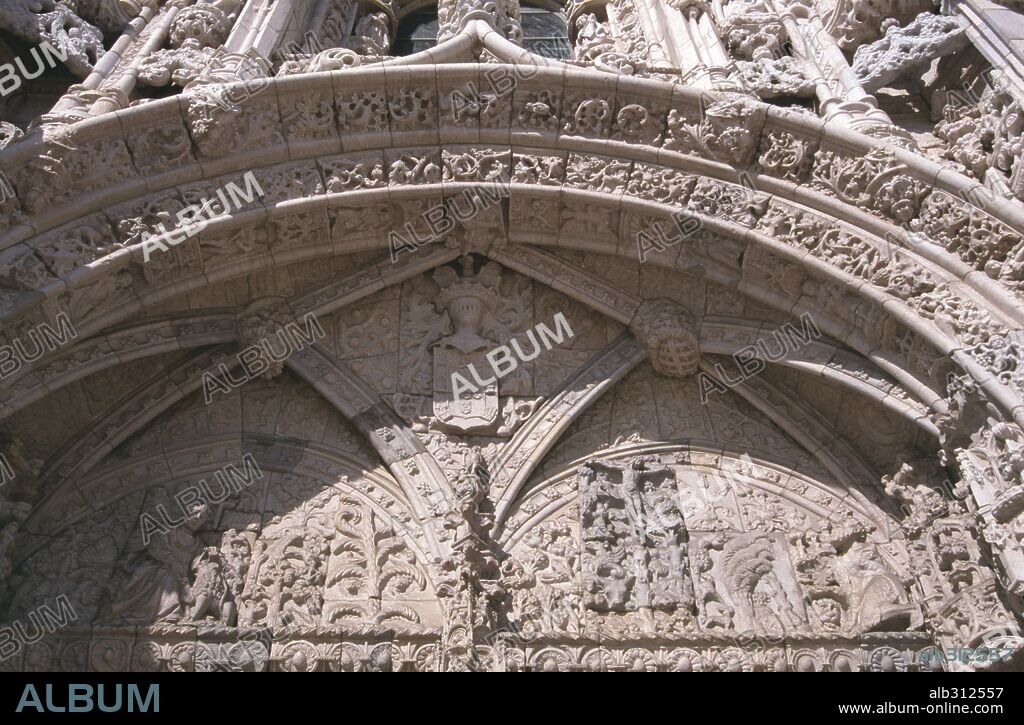Mosteiro dos Jerónimos de Belém, s.XVI. Detalle del pórtico.