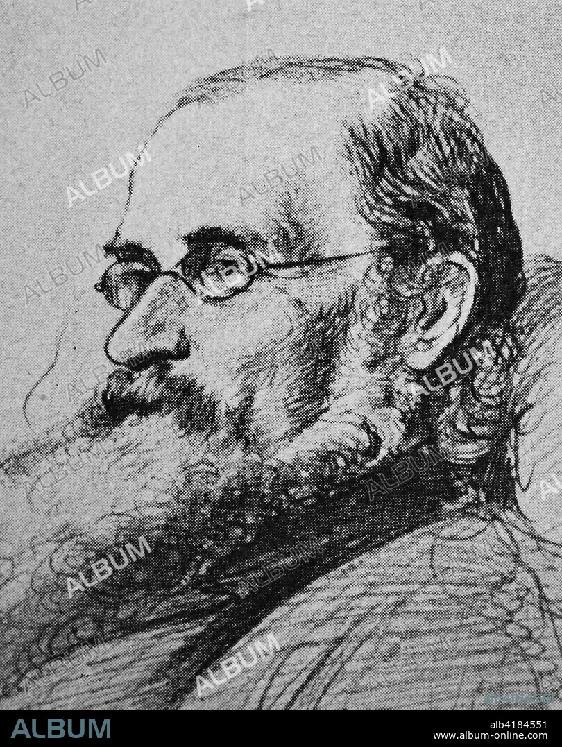 Arrey von Dommer, 1828 -?1905, war ein deutscher Musikhistoriker und Bibliothekar., reproduction photo from the year 1895, digital improved.