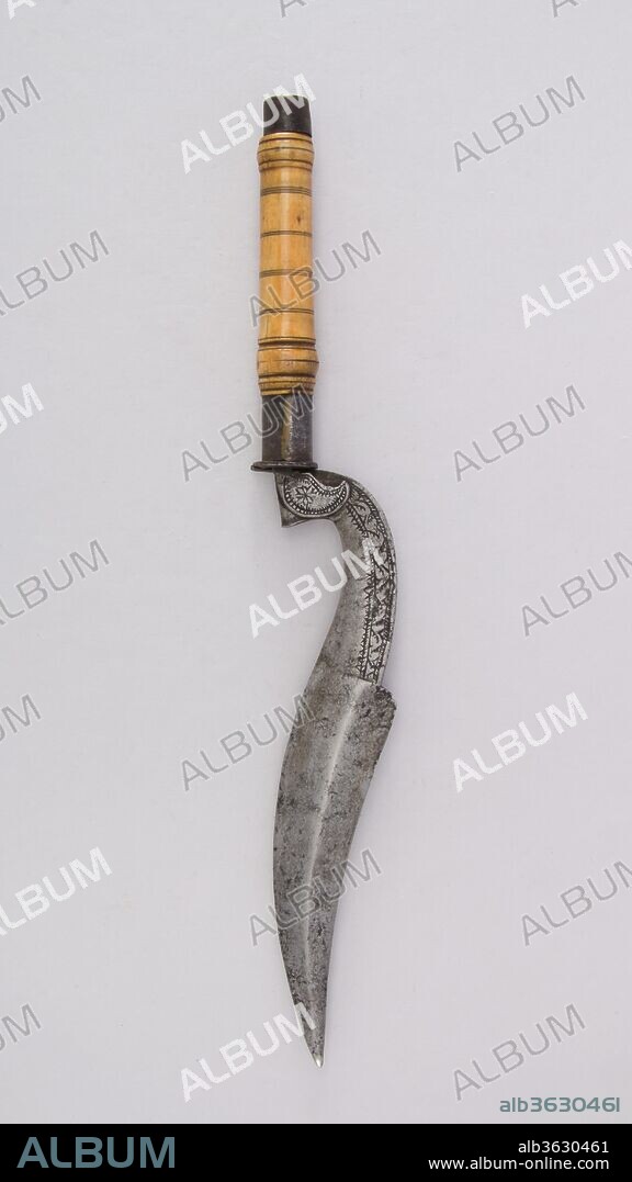 Knife (Chopper). Culture: South Indian. Dimensions: H. 16 1/2 in. (41.9 cm); H. of blade 10 1/4 in. (26 cm); W. 1 3/16 in. (3 cm); Wt. 1 lb. (453.6 g). Date: 17th-19th century.