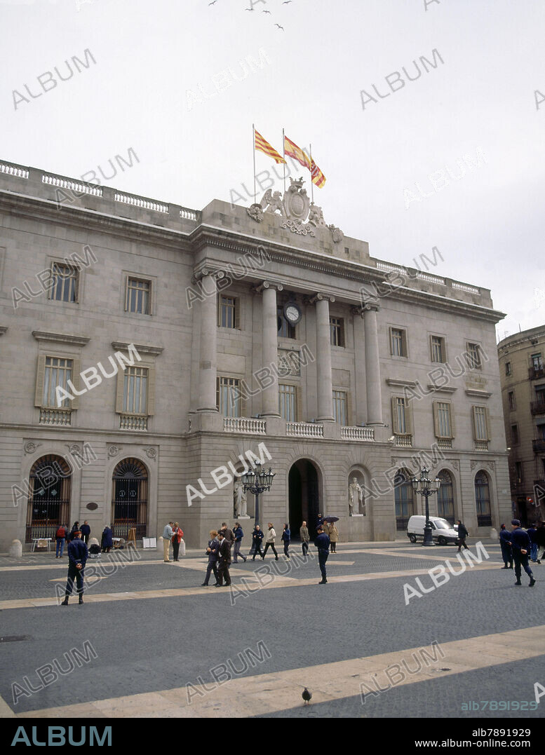 JOSEP MAS I VILA (1779-1855). FACHADA PRINCIPAL DEL AYUNTAMIENTO DE BARCELONA EN LA PLAZA DE SAN JAIME - 1831-1847 - FOTO AÑOS 00.