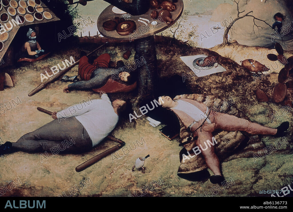 PIETER BRUEGHEL EL VIEJO (1525-1569). PAIS DE JAUJA - DETALLE.