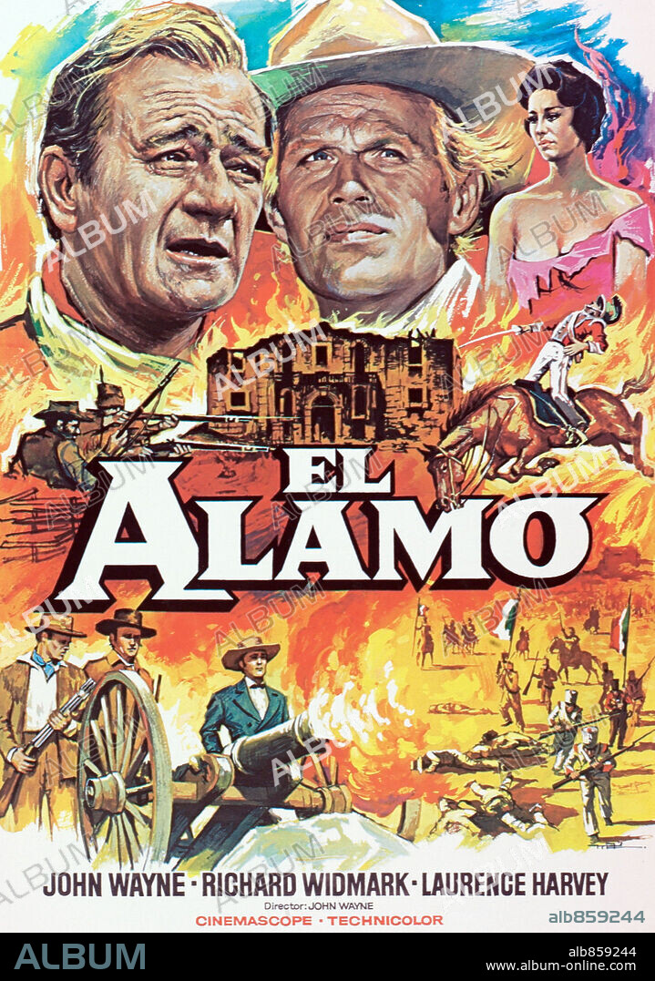 Poster of THE ALAMO, 1960, directed by JOHN WAYNE. Copyright UNITED ARTISTS.