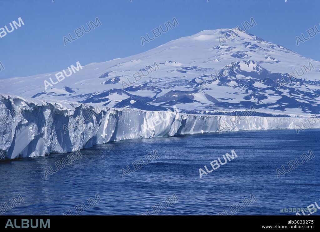 Mt. Terror (10,698') and the Ross Ice Shelf, Antarctica.