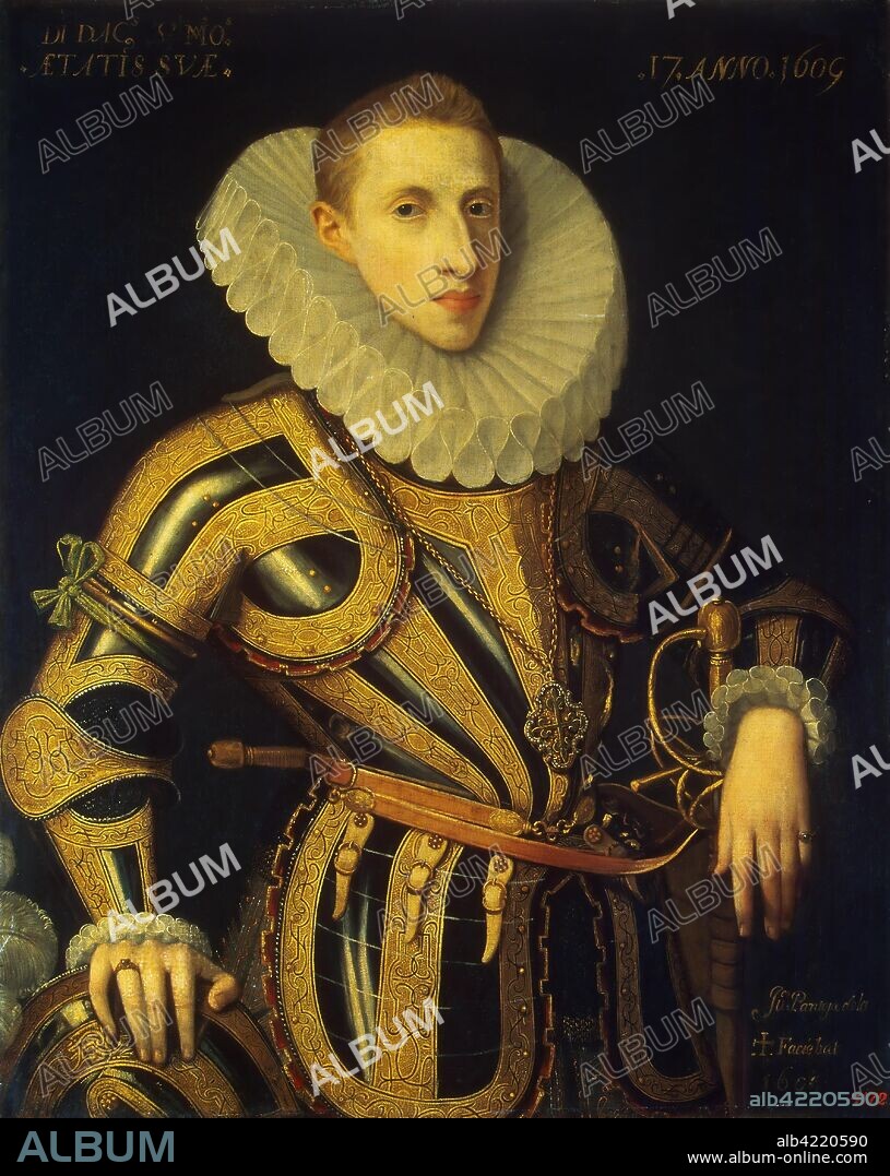 JUAN PANTOJA DE LA CRUZ. 'Portrait of Diego de Villamayor'. Spain, 1605. Dimensions: 88,5x70,5 cm.