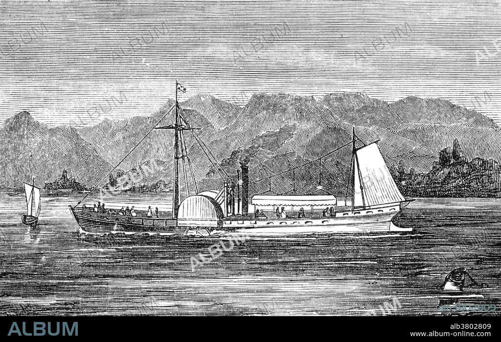 The North River Steamboat is widely regarded as the world's first vessel to demonstrate the viability of using steam propulsion for commercial water transportation. Built in 1807, the North River Steamboat operated on the Hudson River (at that time often known as the North River) between New York and Albany. She was built by the wealthy investor and politician Robert Livingston and inventor and entrepreneur Robert Fulton. On her maiden voyage she left New York City, stopped briefly at Clermont Manor, and continued on to Albany up the Hudson River, completing in just under 60 hours a journey which had previously taken nearly a week by sloop. In 1811 Fulton and Livingston became members of the Erie Canal Commission. Robert Livingston (November 27, 1746 - February 26, 1813) was an American lawyer, politician, diplomat from New York, and a Founding Father of the United States. Robert Fulton (November 14, 1765 - February 24, 1815) was an American engineer and inventor.