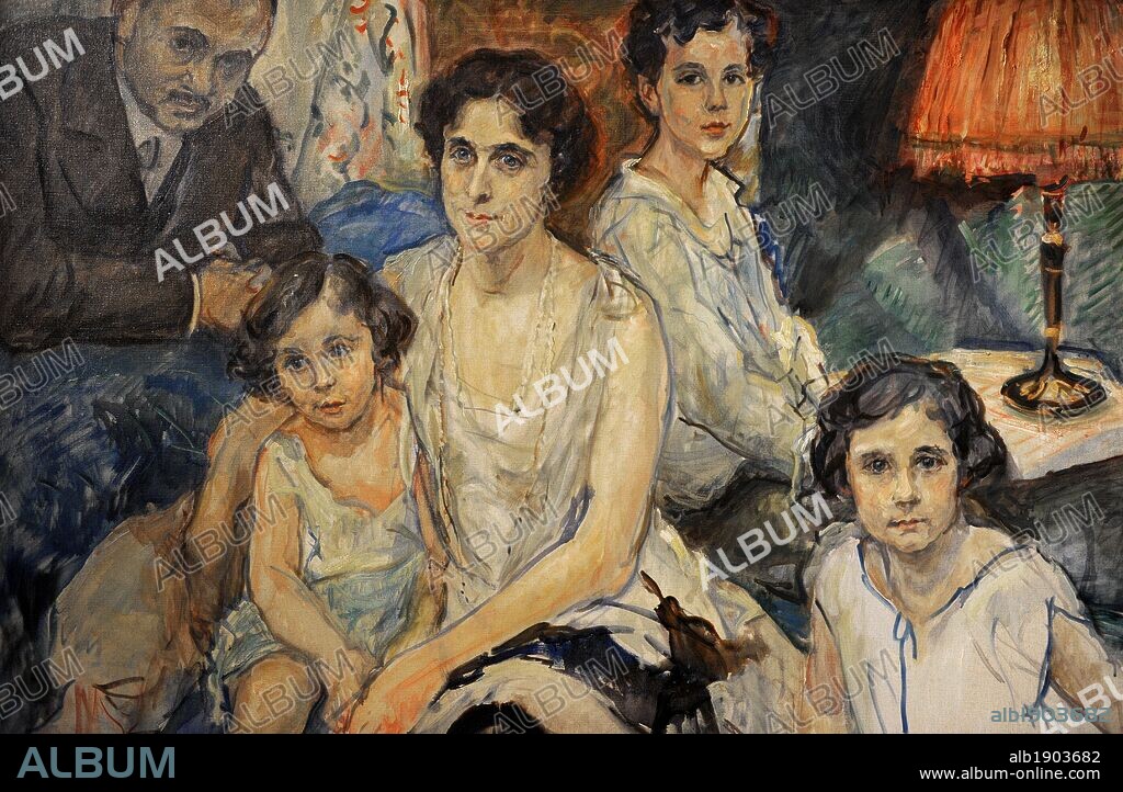 Max Slevogt (1868-1932). German Impressionist painter and illustrator. The Plesch family portrait., 1928. Oil on canvas. Jewish Museum Berlin. Germany.