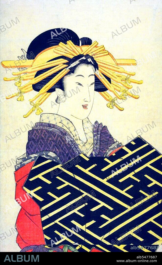 Oiran (??) were the courtesans of Edo period Japan. The oiran were considered a type of yujo (??) 'woman of pleasure' or prostitute. However, they were distinguished from the yujo in that they were entertainers, and many became celebrities of their times outside the pleasure districts. Their art and fashions often set trends among the wealthy and, because of this, cultural aspects of oiran traditions continue to be preserved to this day. The oiran arose in the Edo period (1600–1868). At this time, laws were passed restricting brothels to walled districts set some distance from the city center. In the major cities these were the Shimabara in Kyoto, the Shinmachi in Osaka, and the Yoshiwara in Edo (present-day Tokyo). These rapidly grew into large, self-contained 'pleasure quarters' offering all manner of entertainments. Within, a courtesan’s birth rank held no distinction, which was fortunate considering many of the courtesans originated as the daughters of impoverished families who were sold into this lifestyle as indentured servants. Instead, they were categorized based on their beauty, character, education, and artistic ability. Among the oiran, the tayu (??) was considered the highest rank of courtesan and were considered suitable for the daimyo or feudal lords. In the mid-1700s courtesan rankings began to disappear and courtesans of all classes were collectively known simply as 'oiran'. The word oiran comes from the Japanese phrase oira no tokoro no nesan (????????) which translates as 'my elder sister'. When written in Japanese, it consists of two kanji, ? meaning 'flower', and ? sansmeaning 'leader' or 'first', hence 'Leading Flower' or 'First Flower'.