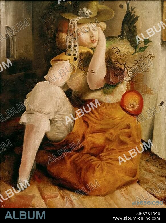 GERT WOLLHEIM. Wollheim, Gert Heinrich. 1894-1974, German painter. "Die Wahnsinnige" (The mad woman), 1924. Oil on canvas, 100.5 × 80.7 cm.