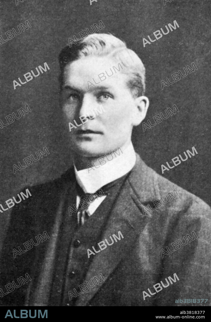 Frederick Soddy (1877-1956) was an English radiochemist and monetary economist. In 1900 he became a demonstrator in chemistry at McGill University in Quebec, where he worked with Ernest Rutherford on radioactivity. When radioactivity was first discovered, no one was sure what the cause was. It needed careful work by Soddy and Rutherford to prove that atomic transmutation was in fact occurring. In 1903, Soddy verified that the decay of radium produced alpha particles composed of positively charged nuclei of helium. From 1904 to 1914, Soddy was a lecturer at the University of Glasgow and while there he showed that uranium decays to radium. It was here also that he showed that a radioactive element may have more than one atomic mass though the chemical properties are identical. He named this concept isotope. He received the 1921 Nobel Prize in chemistry for his research in radioactive decay and particularly for his formulation of the theory of isotopes. He died in 1956 at the age of 79. The lunar crater Soddy is named after him, as is the uranium compound Soddyite.
