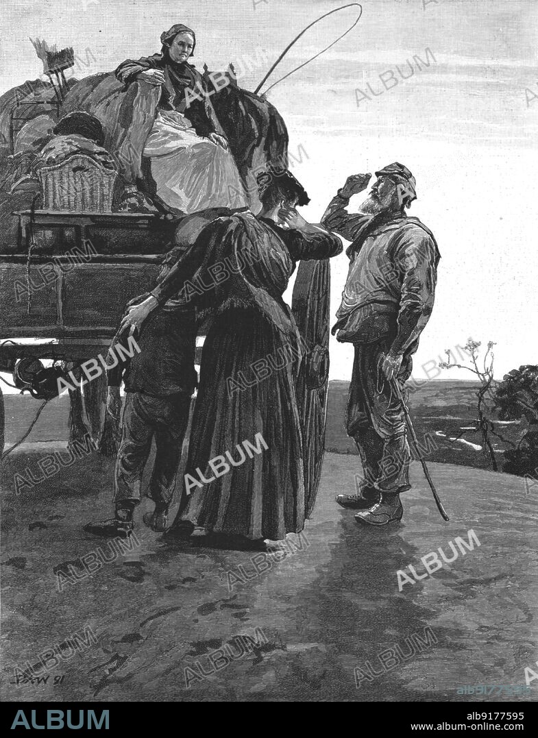 DANIEL ALBERT VERESMITH. ''Tess of the D'Urbervilles", By Thomas Hardy; "You be the Women they call Mrs Durbeyfield, I recon?' he said to Tess's mother."', 1891. From "The Graphic. An Illustrated Weekly Newspaper", Volume 44. July to December, 1891.