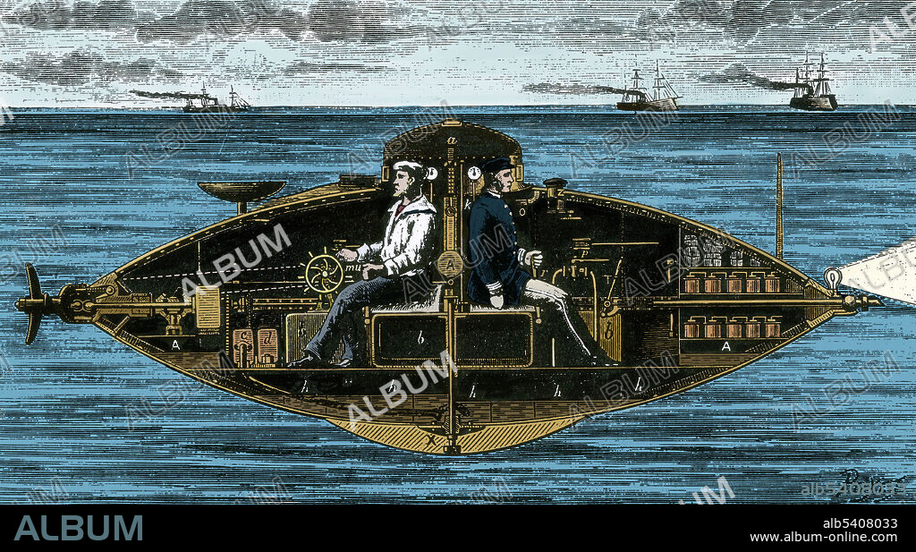 The Goubet I submarine was a two person, electric submarine built by French inventor Claude Goubet in 1885. Manufactured in Paris, the sub has gone down in history as the first to be electrically powered, with a brace of cutting-edge tech advancing more primitive models. The Goubet I was battery powered, utilized a Siemens electric motor to drive its propeller and power a navigation light, and measured 16.4 feet long. The craft weighed in at just over six tons. It was controlled from a central position, with its two crew positioned back to back, seeing out of the vessel via small glass windows; they could see up, down and to the sides to some extent thanks to prisms. After testing in the River Seine in Paris, however, the Goubet I was ultimately deemed a failure, because the submersible wasn't able to maintain a stable course or depth while moving forward. As a result, while some of its innovative technology lived on in later designs, the Goubet I itself was quickly scrapped.