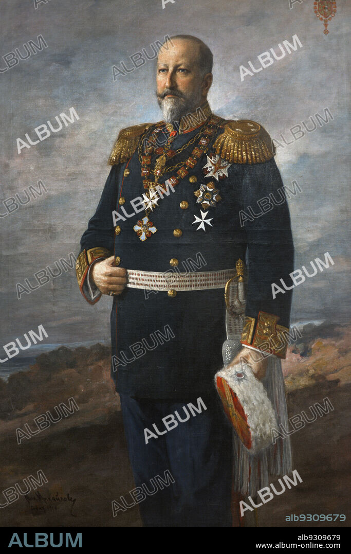 NIKOLA MIHAYLOV (1878-1960). BULGARIAN PAINTER.. Ferdinand I of Bulgaria (1861-1948). Tsar of Bulgaria. House of Saxe-Coburg-Gotha and Gotha-Kohary. Portrait of Tsar Ferdinand by Nikola Mihaylov (1878-1960), 1914. National Art Gallery. Sofia. Bulgaria.