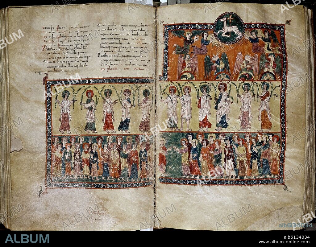 BEATO DE LIÉBANA. BEATO DE SAN SALVADOR DE TABARA, JUICIO FINAL, 975- COMENTARIOS AL APOCALIPSIS-MOZARABE.
