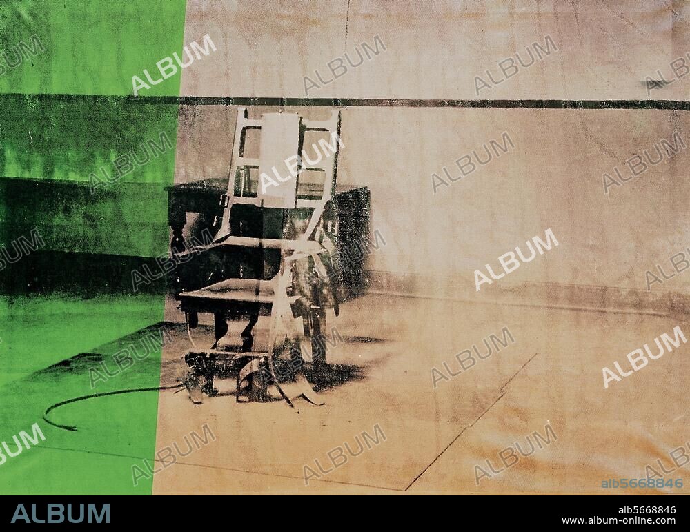 ANDY WARHOL. Warhol, Andy. 1928-1987. "Big Electric Chair", 1967. Acrylic silkscreen on canvas, 137 × 185cm. Froelich Collection, Stuttgart.
