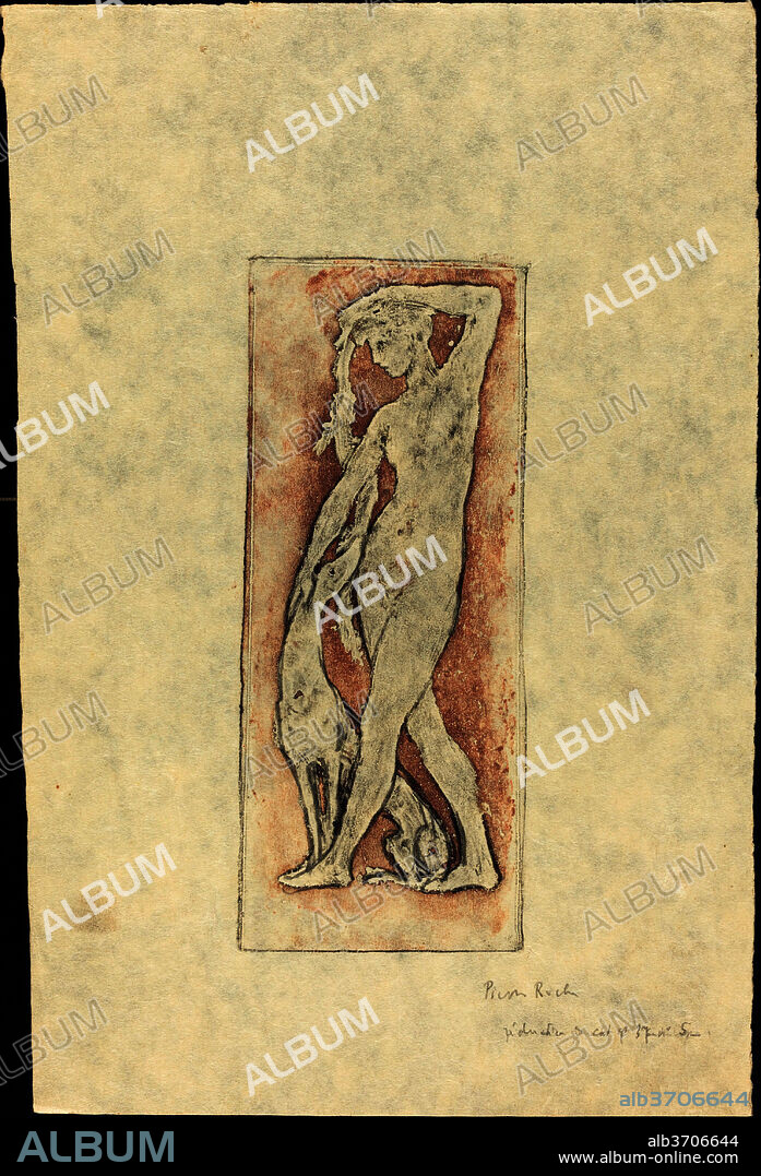 PIERRE ROCHE. Diane au levrier (Diana and a Greyhound). Dated: 1912. Medium: gypsograph.