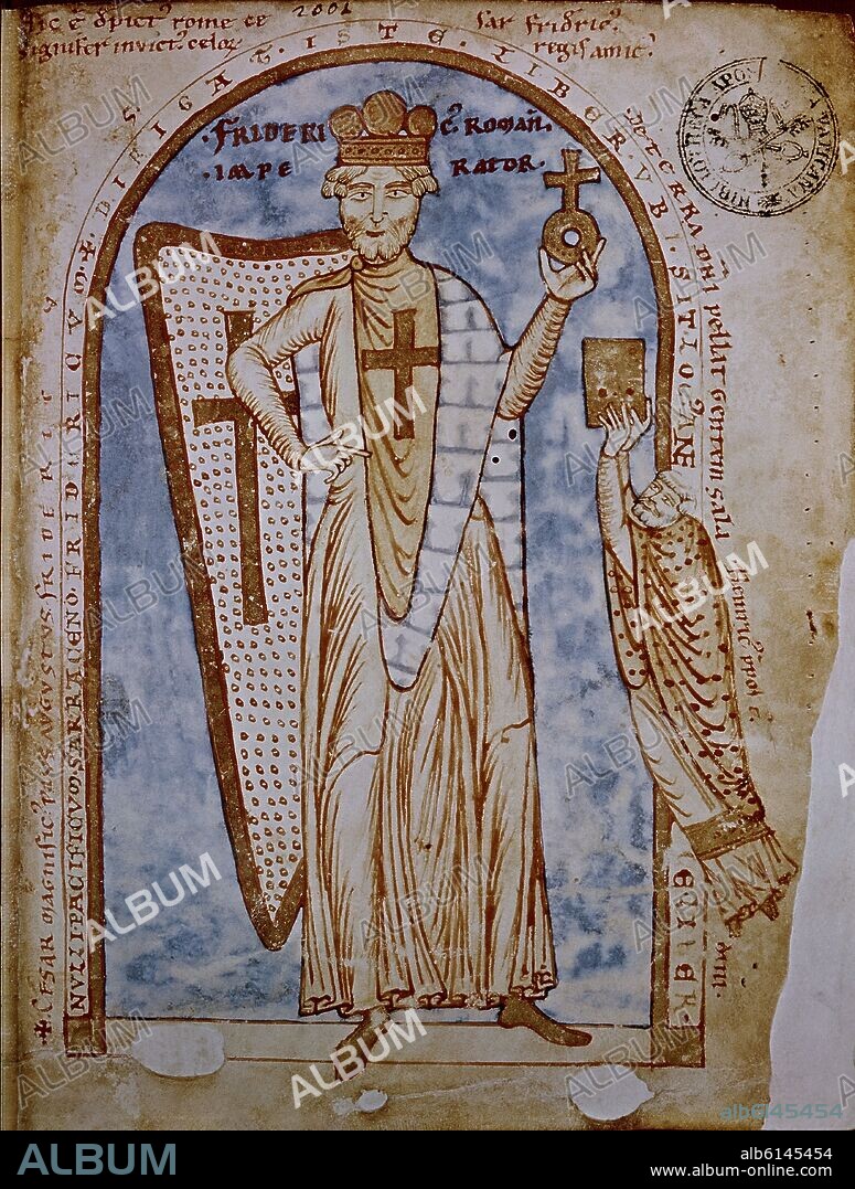 FEDERICO I BARBARROJA (1123-1190) - MINIATURA DE 1188.