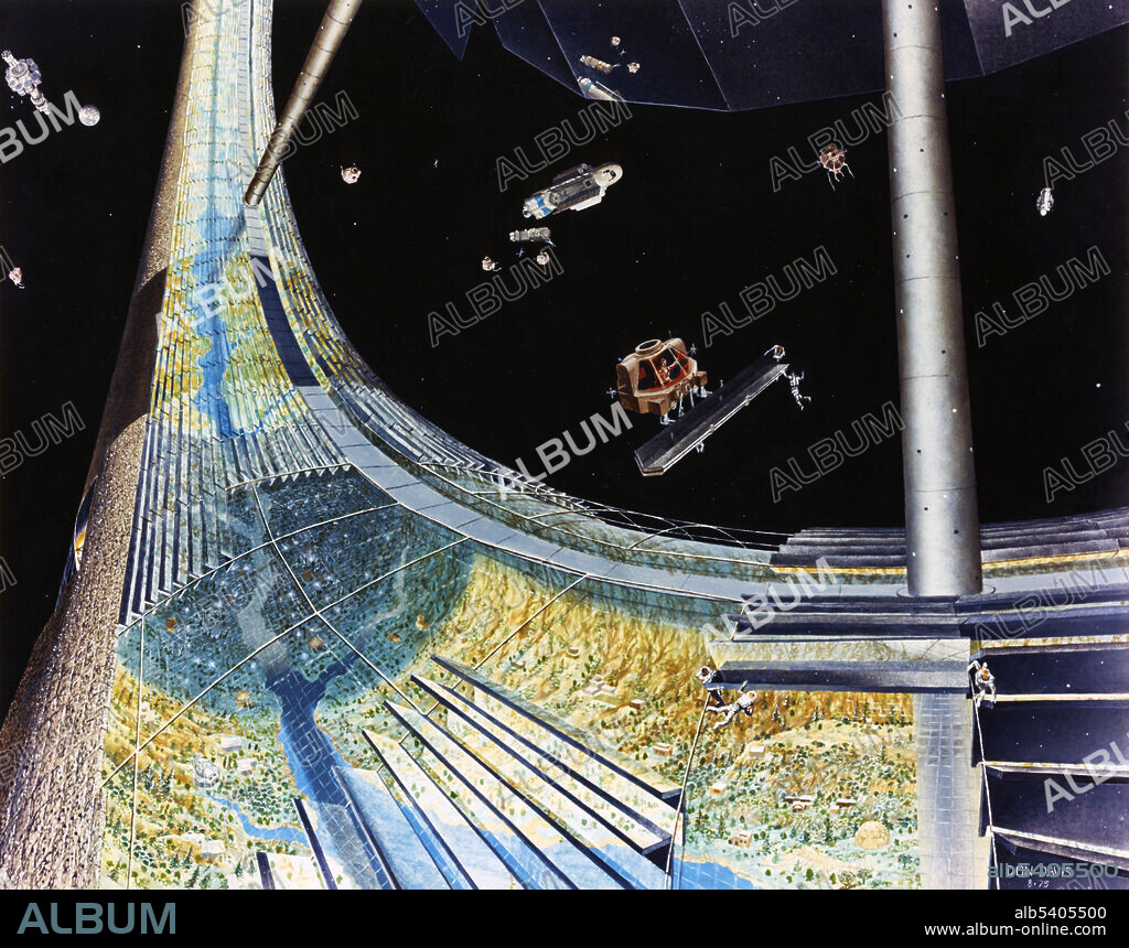 Construction along the torus colony rim. In the 1970s, three space colony summer studies were conducted at NASA Ames Research Center. Artistic concepts were designed and rendered for colonies housing about 10,000 people. Space colonization is permanent human habitation off the planet Earth. No space colonies have been built so far. The building of a space colony would present a set of huge technological and economic challenges. Space settlements would have to provide for all the material needs of hundreds or thousands of humans, in an environment out in space that is very hostile to human life. They would involve technologies, such as controlled ecological life support systems, that have yet to be developed. They would also have to deal with the issue of how humans would behave and thrive in such places long-term. Because of the present cost of sending anything from the surface of the Earth into orbit,  a space colony would be a massively expensive project.