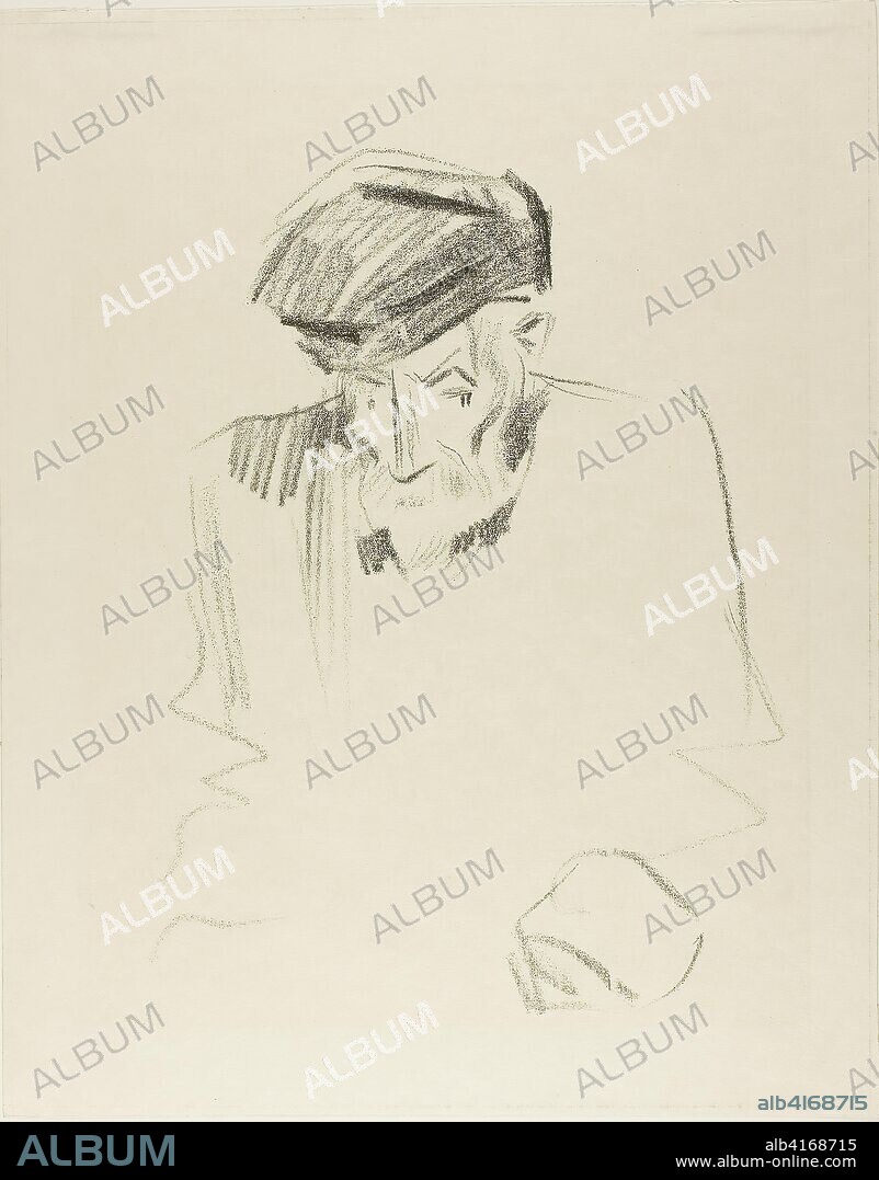 JEAN-LOUIS FORAIN. Portrait of Renoir, Second Plate. Jean Louis Forain; French, 1852-1931. Date: 1905. Dimensions: 273 × 202 mm (image); 349 × 276 mm (sheet). Lithograph on cream wove paper. Origin: France.