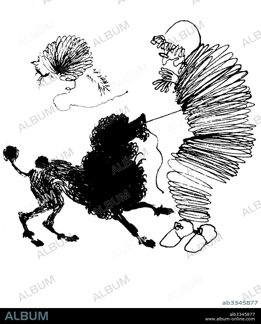 VLADIMIR VASILYEVICH LEBEDEV. Illustration to the children's book "Pudel" by S. Marshak.