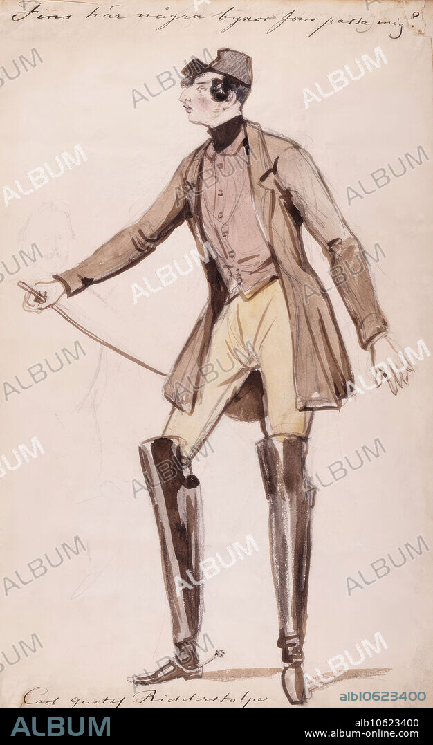 FRITZ VON DARDEL. Are there any trousers here that fit me? Carl Gustaf Ridderstolpe. (c1840s).