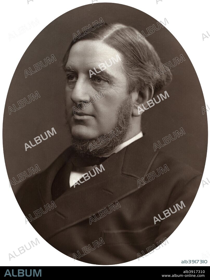 Sir William Vernon Harcourt QC, MP, Professor of International Law at Cambridge University, 1877. From Men of Mark: a gallery of contemporary portraits of men distinguished in the Senate, the Church, in science, literature and art, the army, navy, law, medicine, etc. Photographed from life by Lock and Whitfield, with brief biographical notices by Thompson Cooper. (London, 1876-1883).