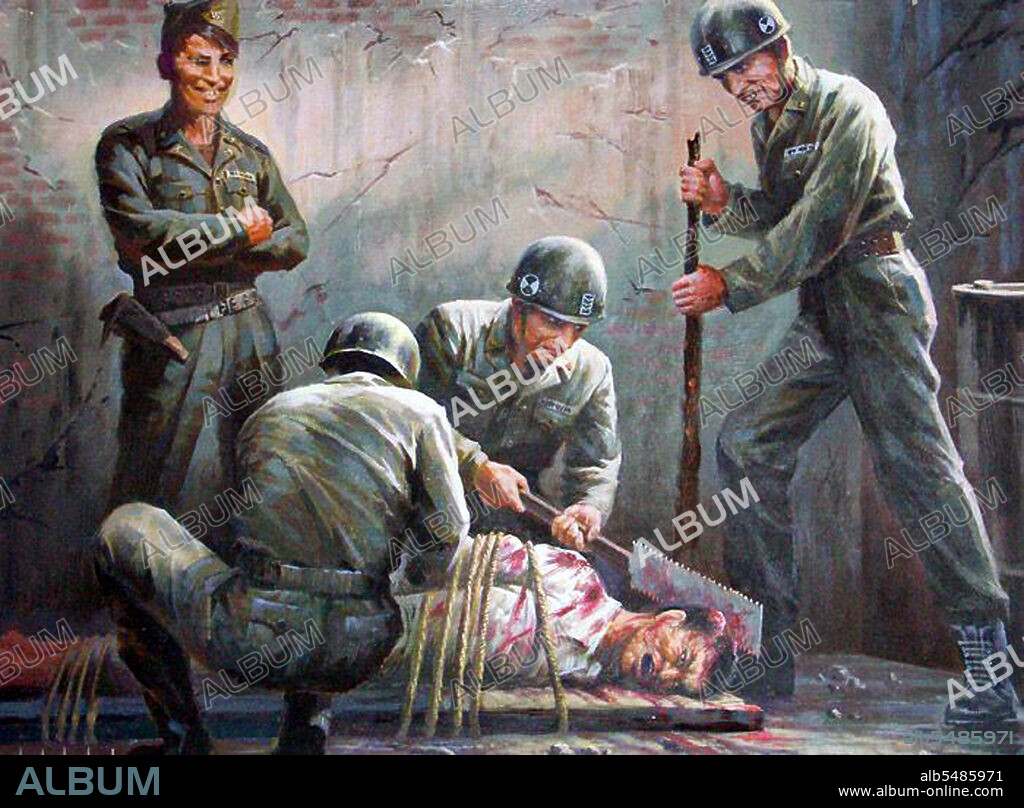 At the beginning of the Korean War in 1950 the town of Sinchon in North Korea was allegedly the site of a massacre of civilians by occupying U.S forces. North Korean sources claim the number of civilians killed over the 52-day period at over 35000 people; equivalent to one-fourth the county's population at the time. The North Korean government has operated the Sinchon Museum of American War Atrocities in Sinchon Town since 1958 displaying relics and remains from the incident.