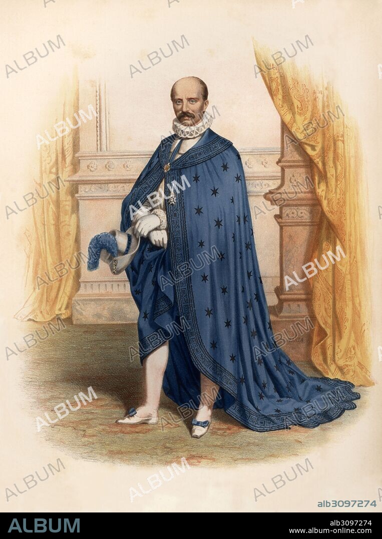 España. Caballero Comendador de la Orden de Carlos III. Traje de capítulo. Años 1870.