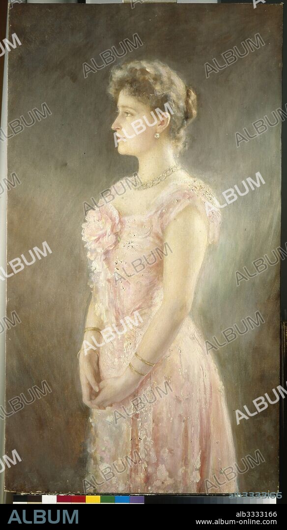 VIKTOR KARLOVICH STEMBERG. Portrait of Empress Alexandra Fyodorovna of Russia (1872-1918), the wife of Tsar Nicholas II.