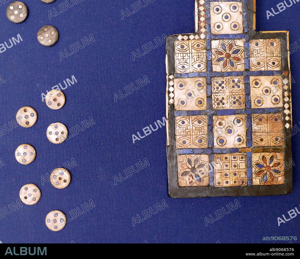 The royal game of Ur, or game of twenty squares, is a game of ancient Mesopotamia. It is known by two plateaux, discovered in royal tombs of Ur by Leonard Woolley in the 1920s. dated about 2600 BC. BC,.