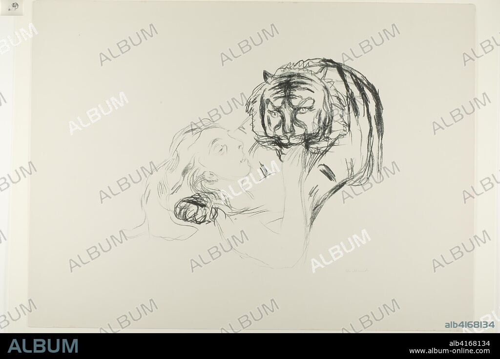 The Tiger. Edvard Munch; Norwegian, 1863-1944. Date: 1908-1909. Dimensions: 311 x 385 mm (image); 481 x 651 mm (sheet). Lithograph on paper. Origin: Norway.
