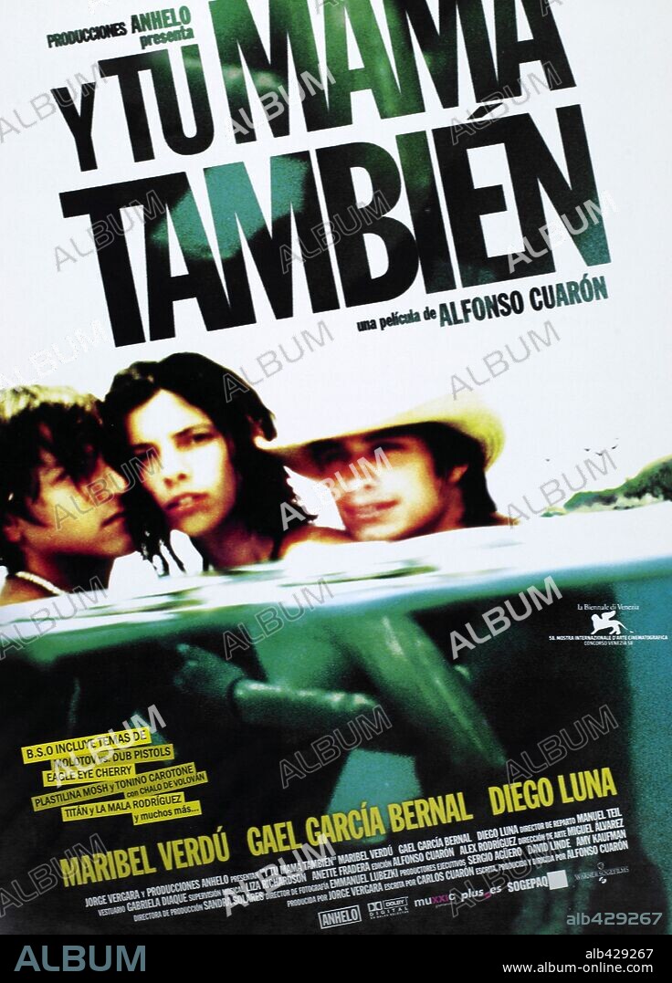 Poster of AND YOUR MOTHER TOO, 2001 (Y TU MAMÁ TAMBIÉN), directed by ALFONSO CUARON. Copyright IFC FILMS.
