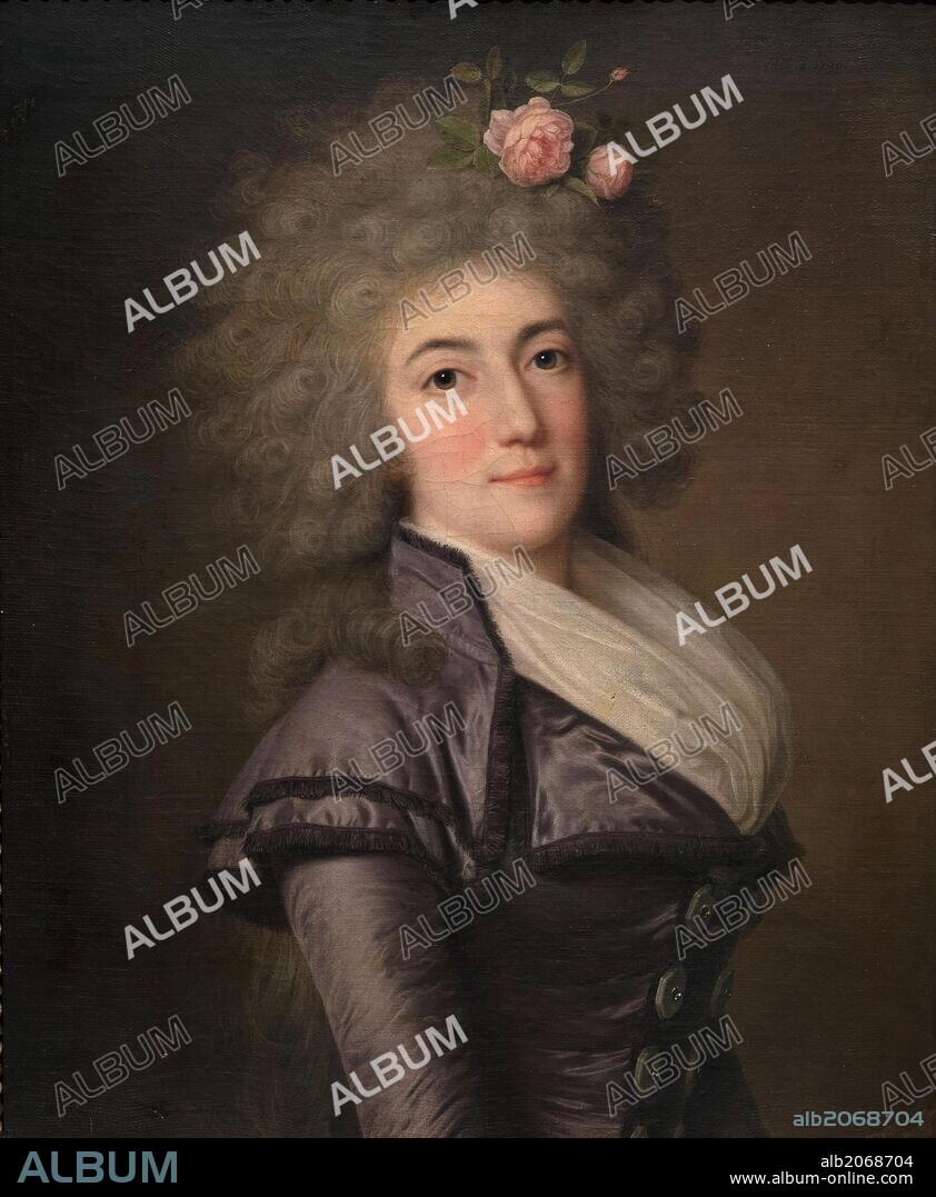 ADOLF ULRIK WERTMÜLLER. Adolf Ulrik Wertmüller / 'Portrait of Doña Inés María Aguirre y Yoldi', 1790, Swedish School, Oil on canvas, 62 cm x 52 cm, P02226.